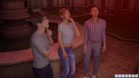 人妻3p, 3d动画, 取悦